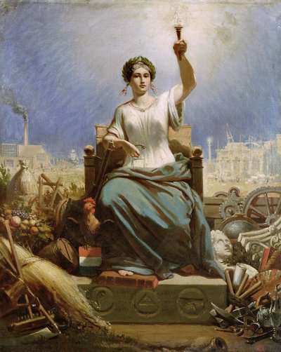 France Illuminating the World by Ange Louis Janet